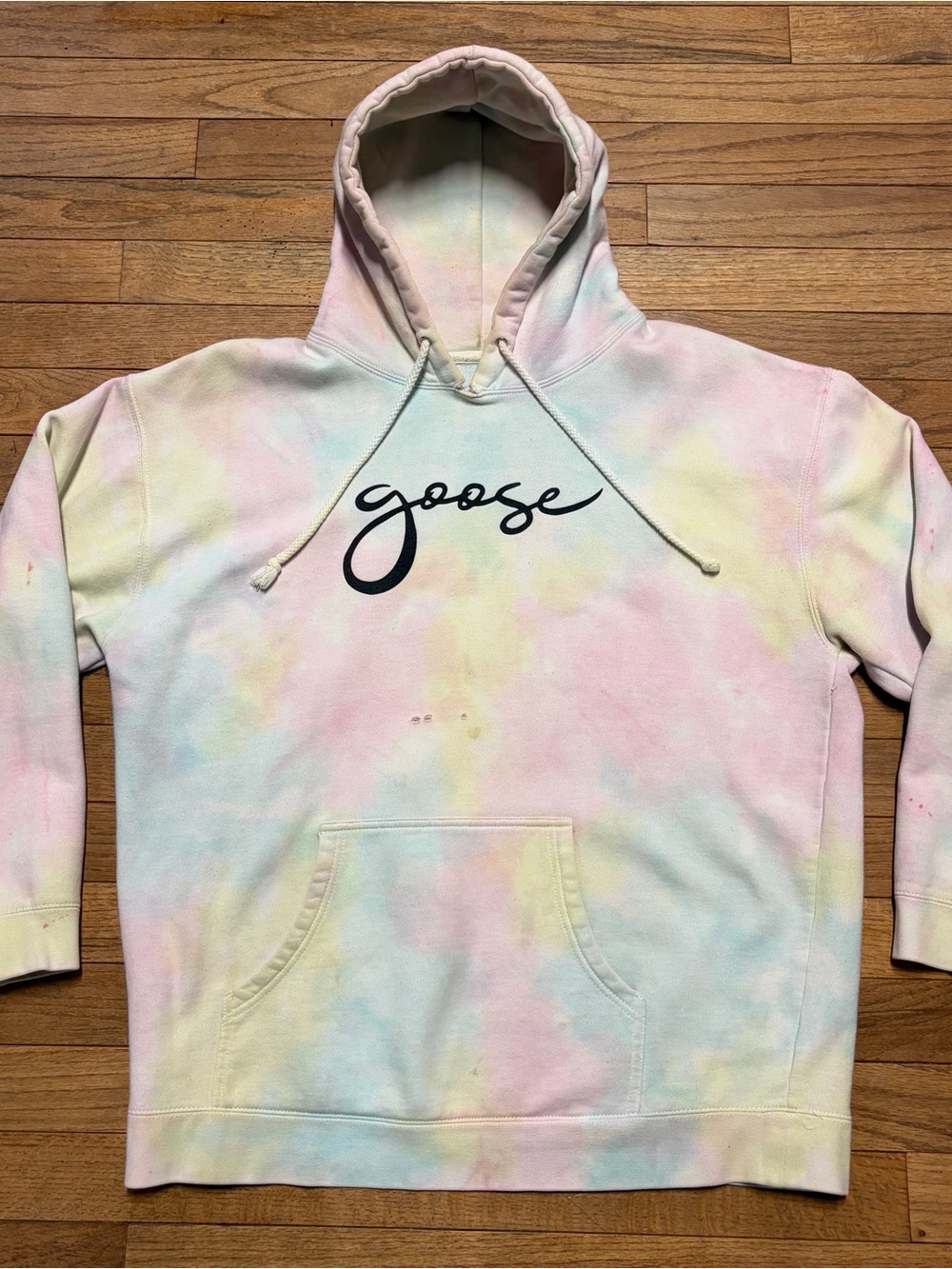 Goose Band Pastel Tie-Dye Hoodie Streetwear Jamband Music Festival Men’s Large
